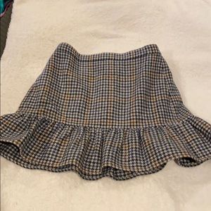 J Crew Houndstooth Mini Skirt